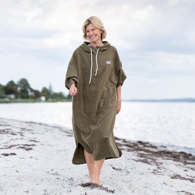 Badeponcho Skagen til voksne - Grøn