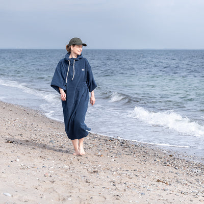 Badeponcho Skagen til voksne - Blå