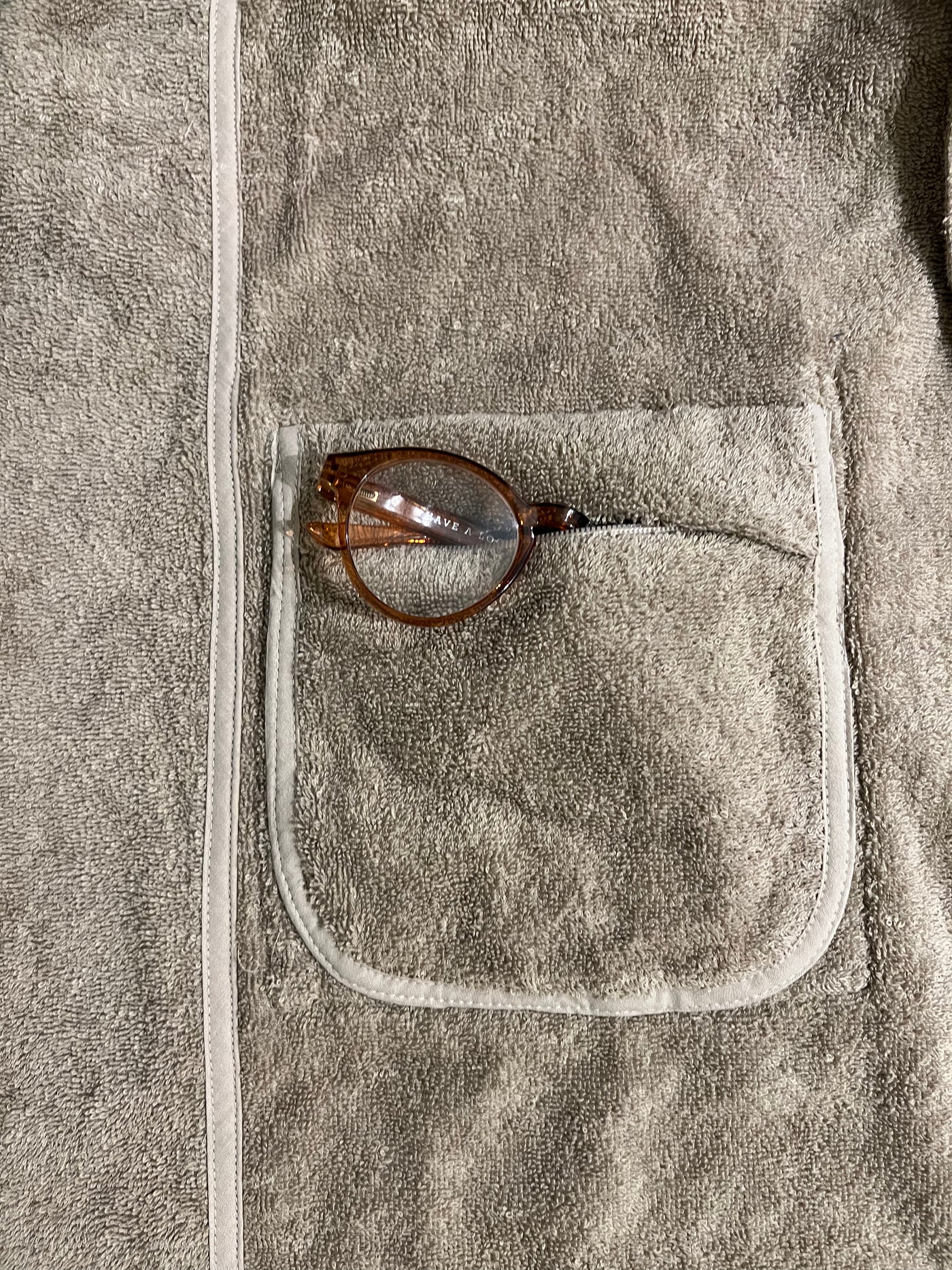 Badekåben Stenen med hætte - Sandfarvet