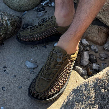 Sandaler fra Keen til str. 40 - 46 - Mørk olivengrøn og sort