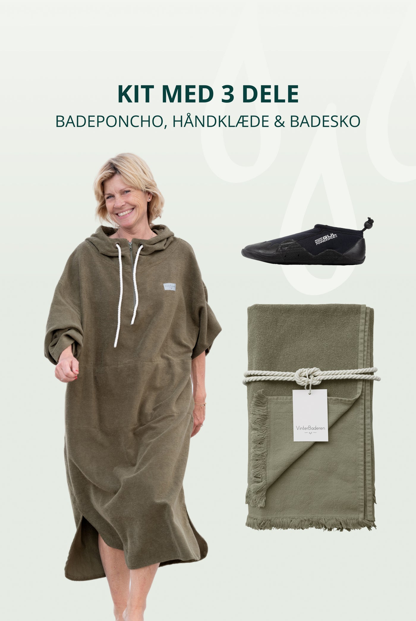 Badekit 3 dele Grøn