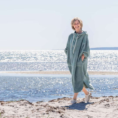 Badeponcho Skagen til voksne - lys turkis