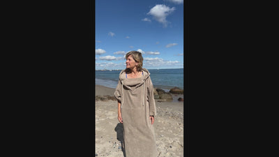 Badeponcho Skagen til voksne - Sandfarvet